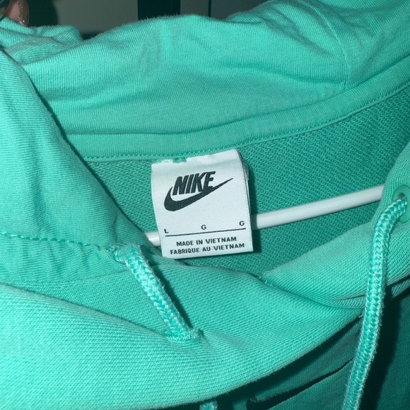 Nike Teal Hoodie with Drawstring - Picture 3 of 3